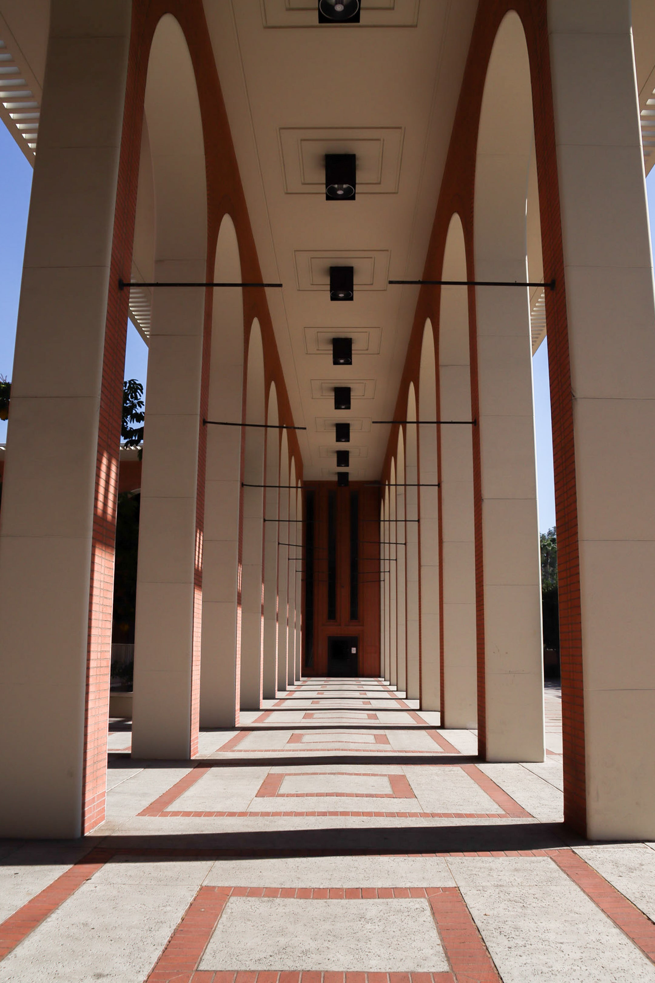 Empty outdoor corridor at USC